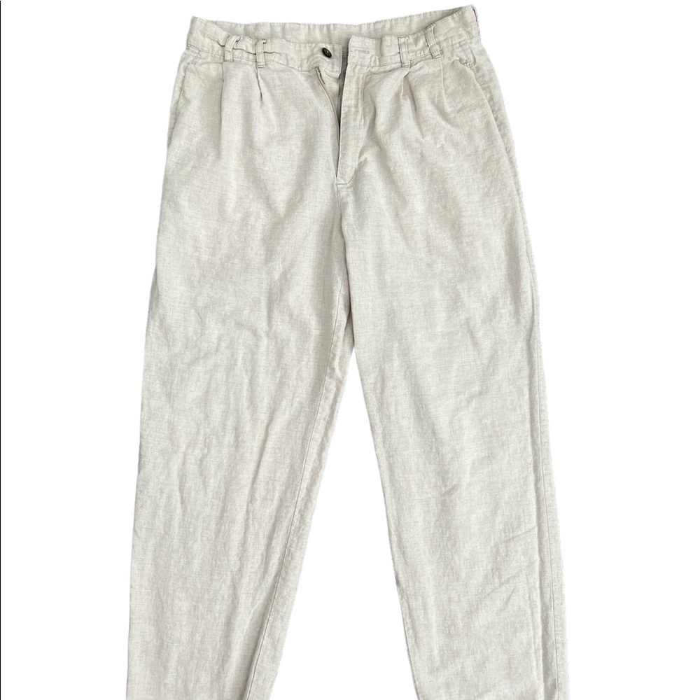 Men’s 90’s relaxed linen pants in cream
